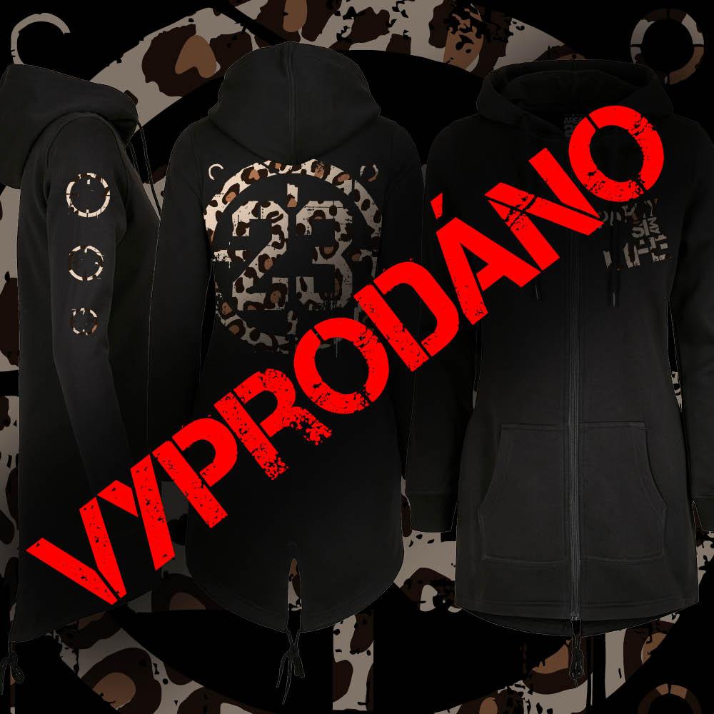 Dámská prodloužená mikina na zip limitovaná edice 